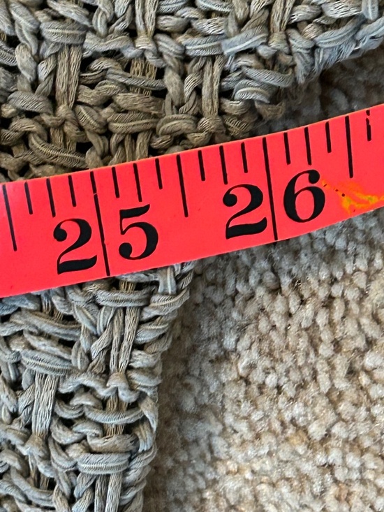 BASE MILANO open front short sleeve cardigan cotton blend gray mushroom sz M - Picture 6 of 7